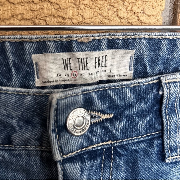 Free People We The Free Relaxed Fit High Waist Mom Jeans Size 26 - Picture 2 of 7